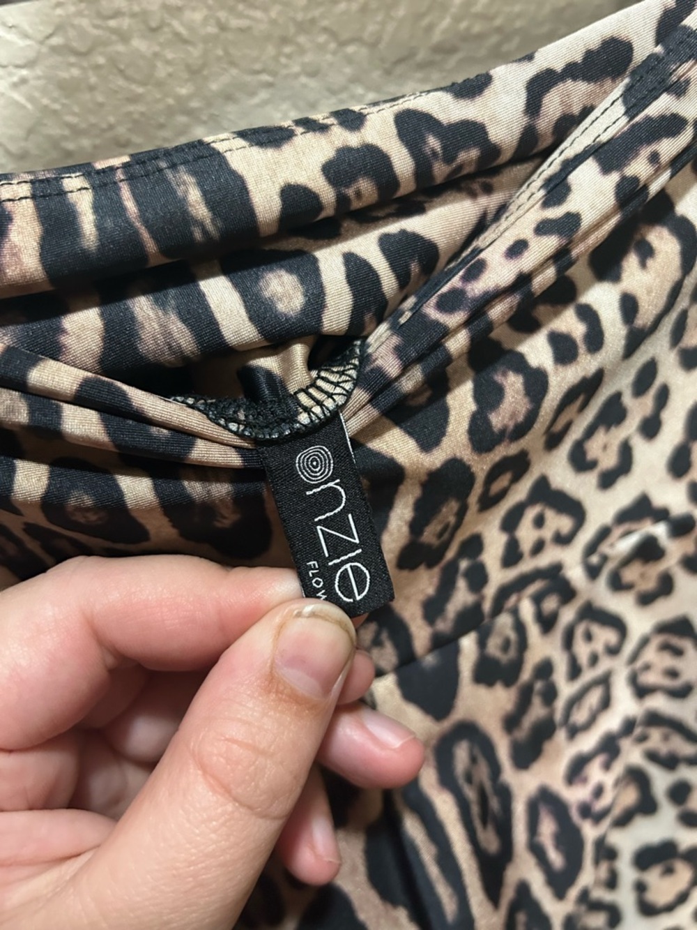 Leopard Print High-Waist Leggings - Neutral Tan & Black - Picture 5 of 7